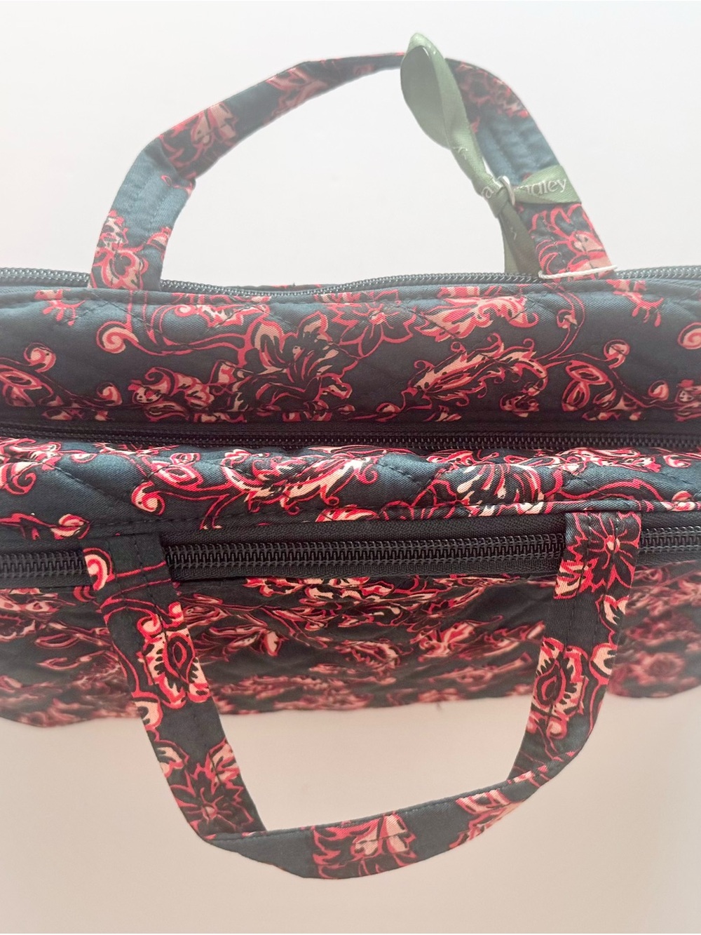 Vera Bradley Ultimate Travel Case Cosmetic Makeup Victorian Vines Green - Picture 2 of 11